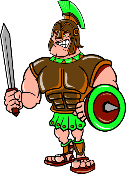 Spartan mascot team sticker. Show your team pride!